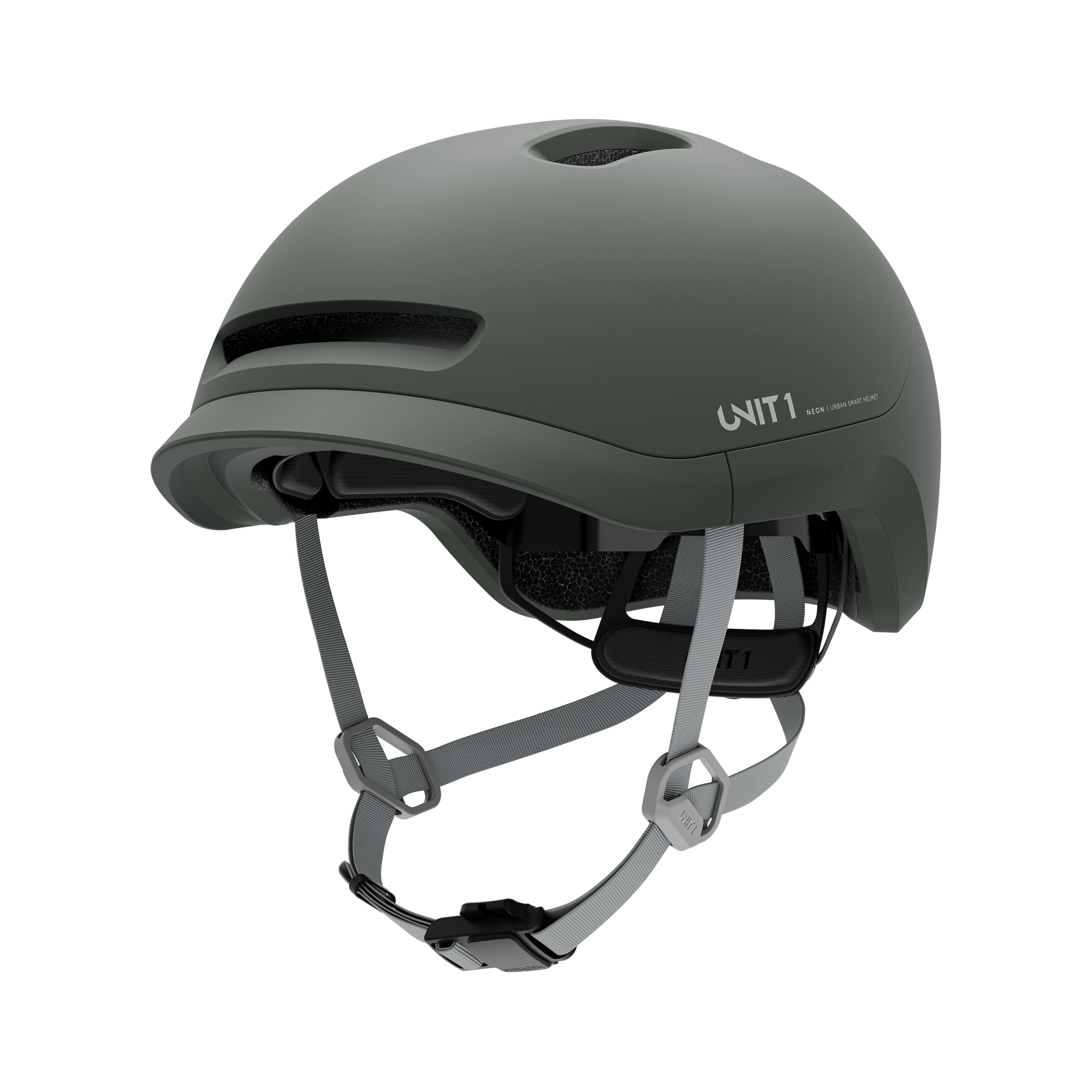UNIT 1 Neonowy hybrydowy inteligentny kask rowerowy, miejski i szosowy, MIPS, LED przód i tył, kierunkowskaz i światło hamowania, kompatybilny z pilotem, ostrzeżenie o zderzeniach, w pełni