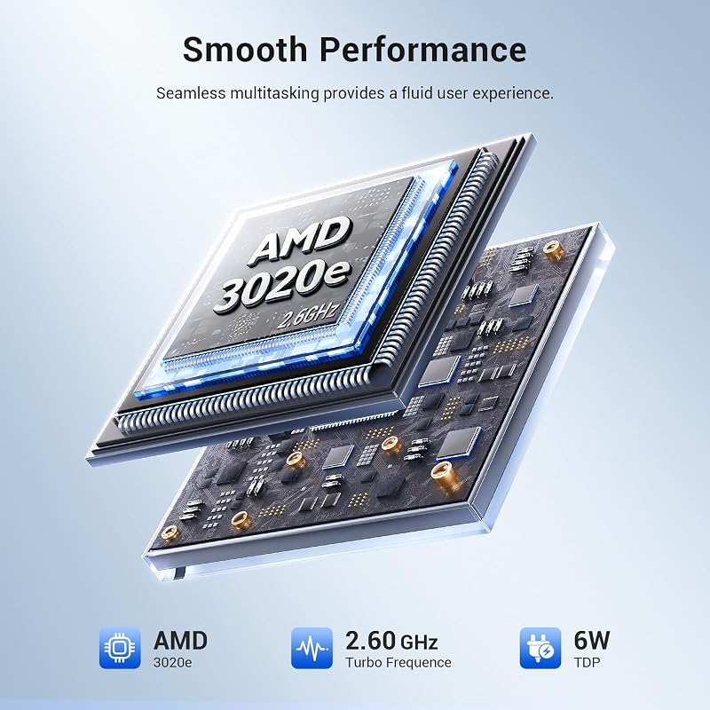 15.6 Inch Laptop Computer, AMD 3020e Processor (Up to 2.6GHz), 8GB RAM 256GB SSD, 1080P IPS FHD Display, USB3.2, Type-C, HDMI, WiFi 5, Win11 Laptop, Notebook Laptops for Business and Students image 3