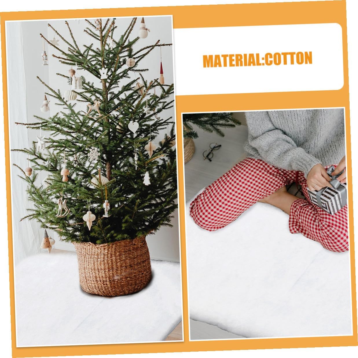 Artificial White Snow Blanket 2pcs 1.5x1m Thick Faux Snow Carpet for Christmas Village Display Indoor Holiday Decoration