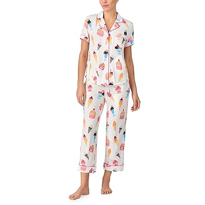 Kate Spade New York Short Sleeve Cropped Pant PJ Set Women