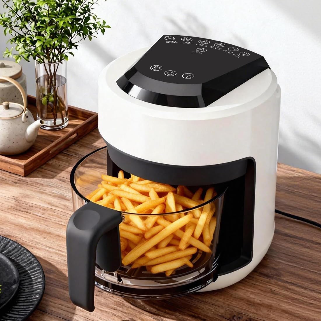 エアフライヤー ガラスエアフライヤー ノンフライヤー フライヤー 家庭用 油なし Amazon.co.jp: C-J-W ノンフライヤー エアフライヤー 油なし 可視化