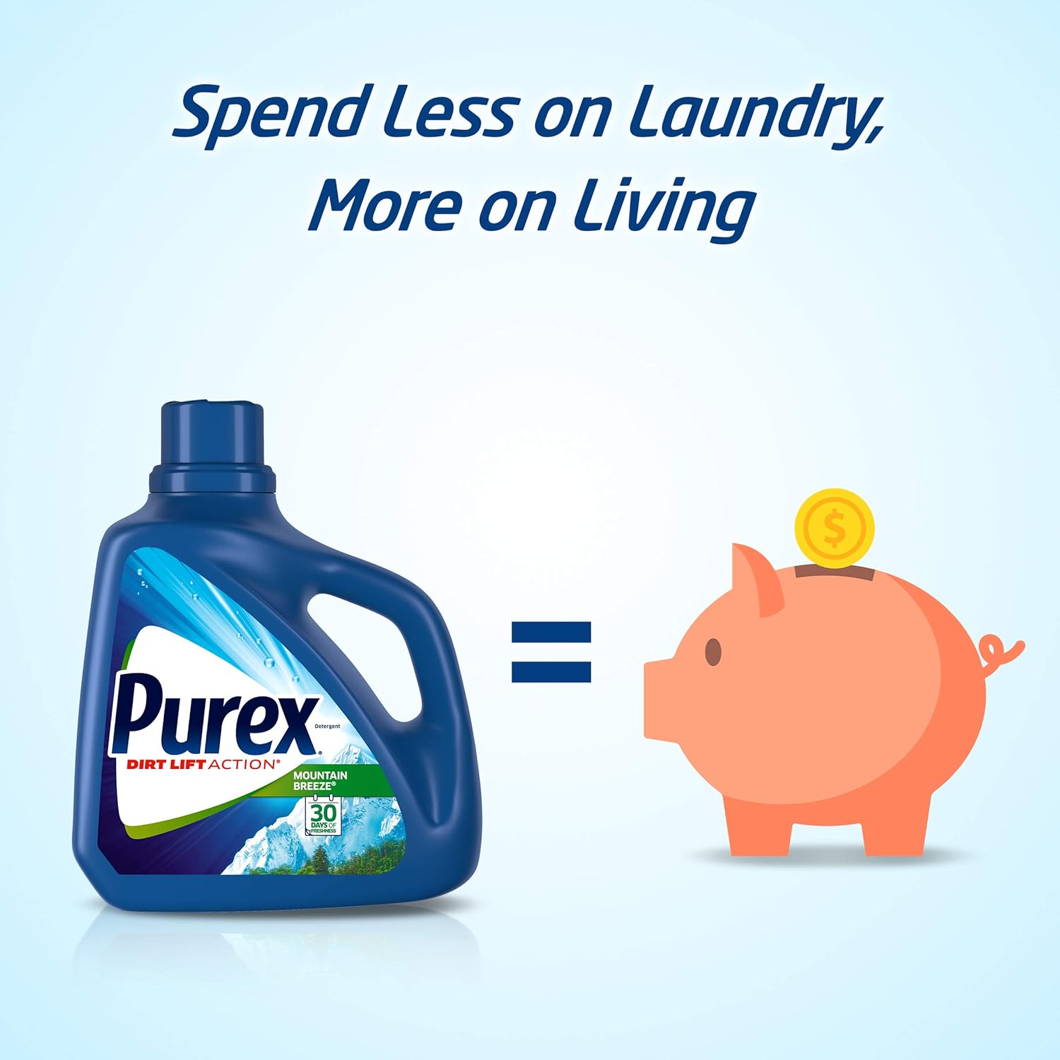 Purex Liquid Laundry Detergent, Natural Elements Linen & Lilies, 75 Fluid Ounces, 57 Loads
