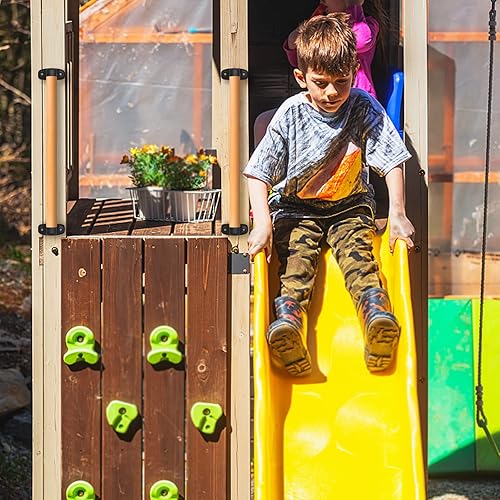 Miniatura 3 de SELEWARE Mango de madera de 12 pulgadas, mango de seguridad, barra de agarre de madera, barandilla de madera maciza de haya con soportes de plástico