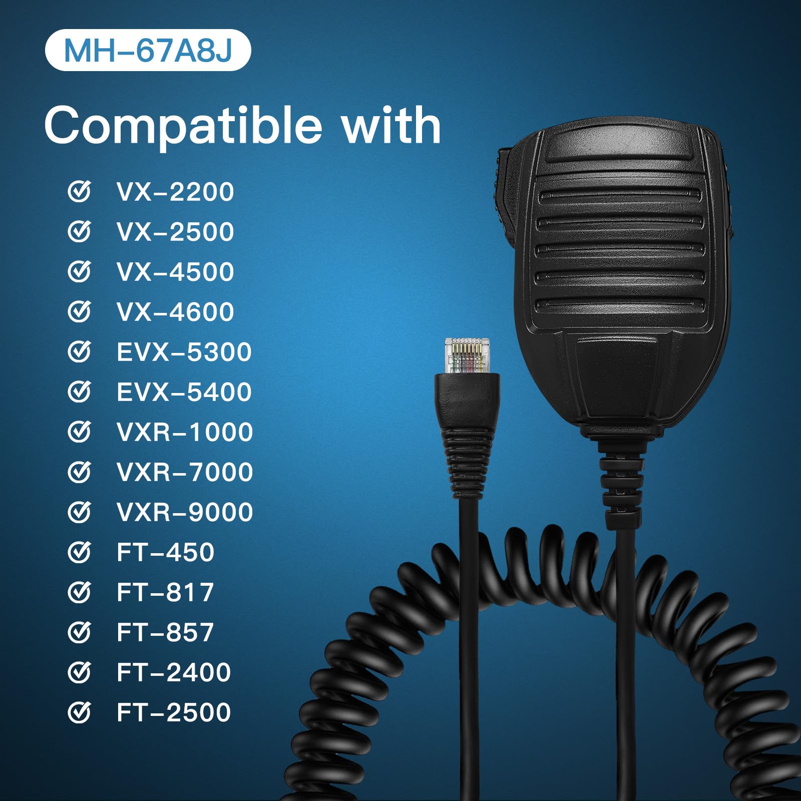 Amazon.com: MH-67A8J Handheld Speaker Microphone 8 Pin Mic for