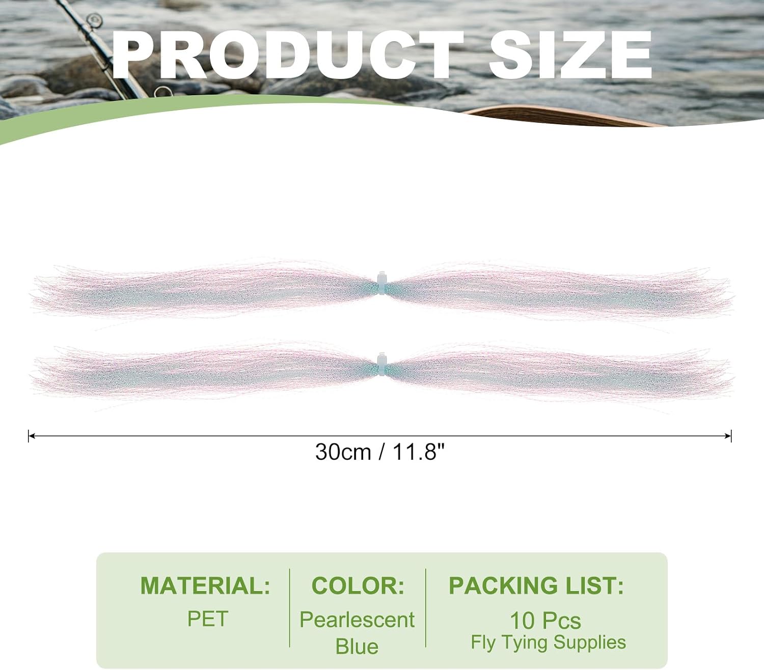 PATIKIL Crystal Flash Fly Fishing Line, Sparkle Fly Tying Material Kit Holographic Dry Flies Thread Supplies