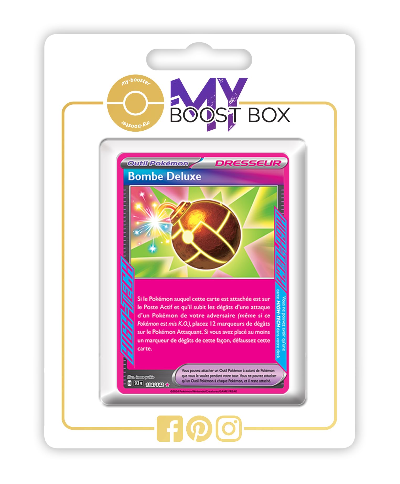 Deluxe Bomb 134/142 Trainer High-Tech Holo - Myboost X Scarlet and Purple 7