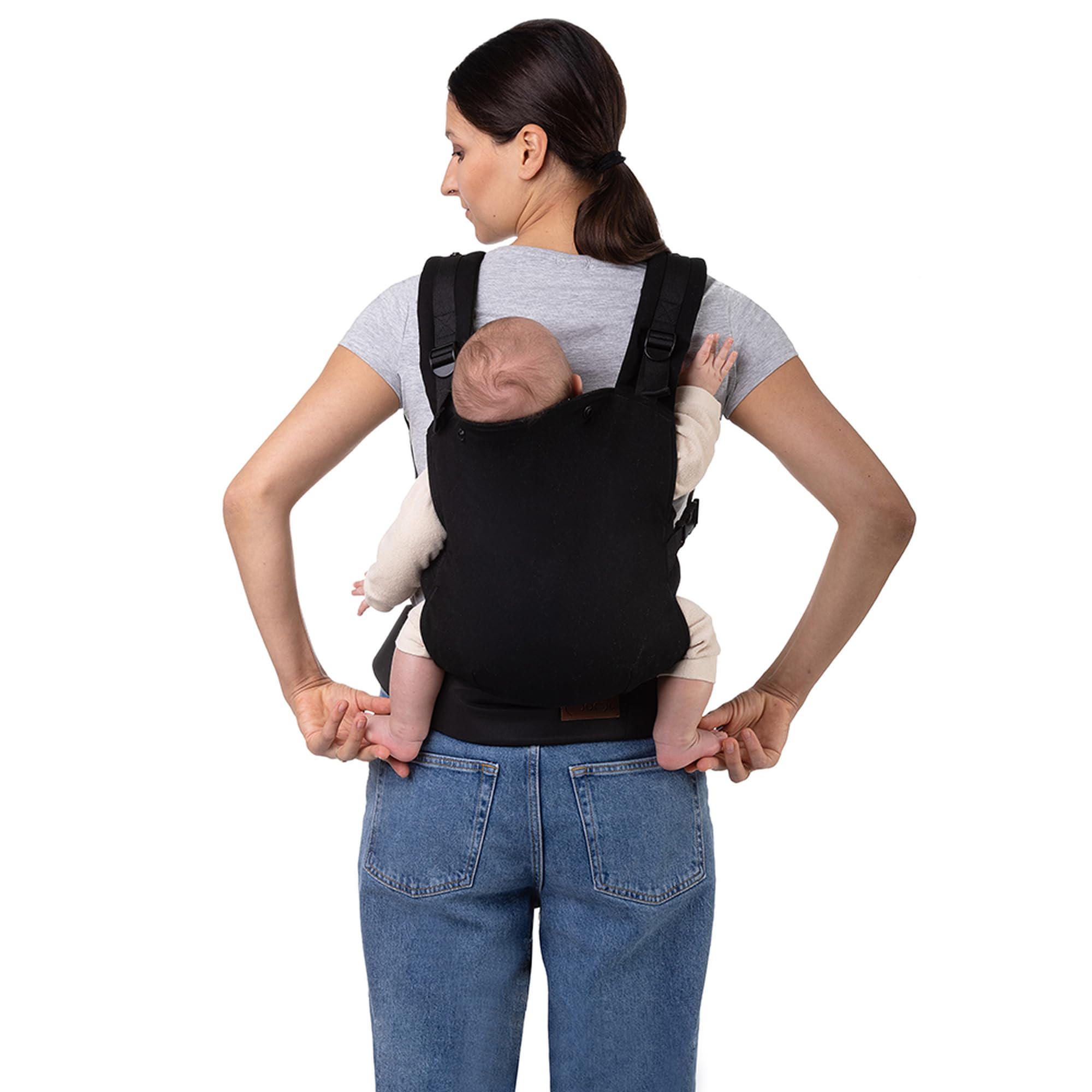 MoMi COLLET nosidełko dla dzieci w wieku 3-48 miesięcy (4-20 kg masy ciała), 2 pozycje do noszenia z 6 punktami regulacji, z kapturem i podpórką dla dziecka