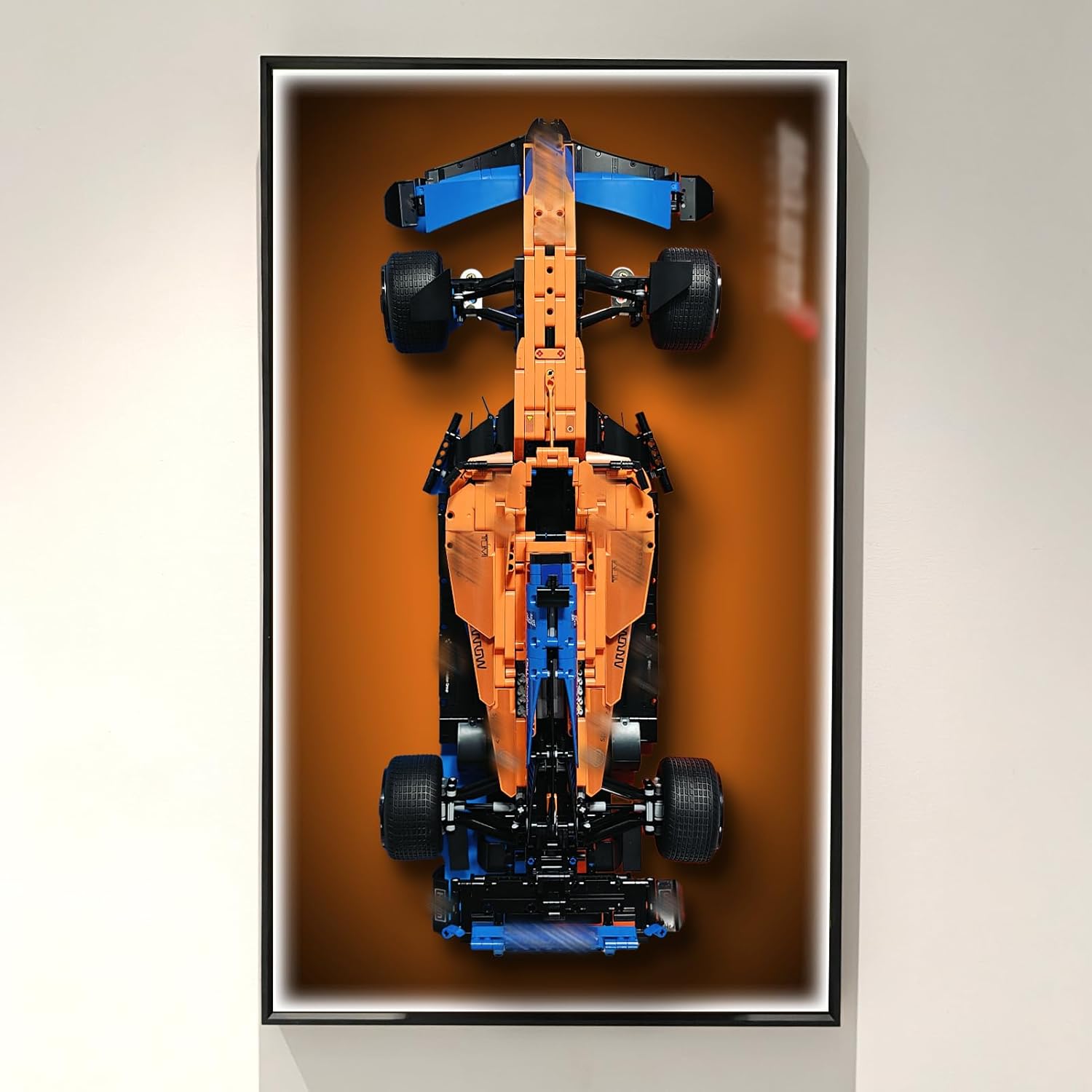 WETCEAOM Display Wallboard Compatible with Lego 42141 Technic McLaren 2022 Replica Race Car with LED Light, Compatible with Lego Car Wall Mount Display Frame(No Model!)