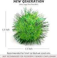 Vista 2 de RIMOBUL Pelotas para gatos, 20 unidades, juguetes de colores surtidos para gatos de interior, gatitos, bolas brillantes, juguete favorito del gato