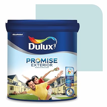 Dulux Promise Exterior Emulsion Paint (10L, Summer Showers) | Ideal for Exterior Walls | Smooth Finish | Anti-Peel & Anti-Crack | Long-Lasting Colors