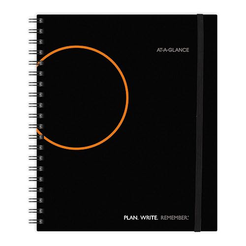 AT-A-GLANCE® Plan.Write.Remember.® 2-Days-Per-Page Planning Notebook, 8 3/8" x 11", Black