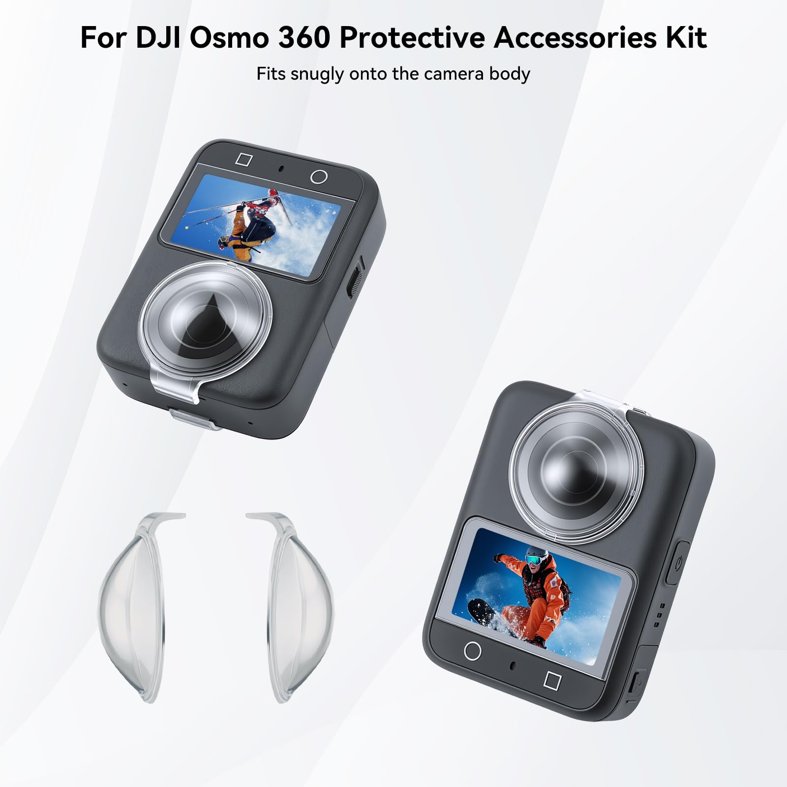 OTraki 2 szt. Ochraniacz ekranu i obiektywu do DJI Osmo 360, przezroczysta osłona obiektywu HD folia ze szkła hartowanego odporna na kurz i zarysowania, akcesoria do Osmo 360 Panoramic