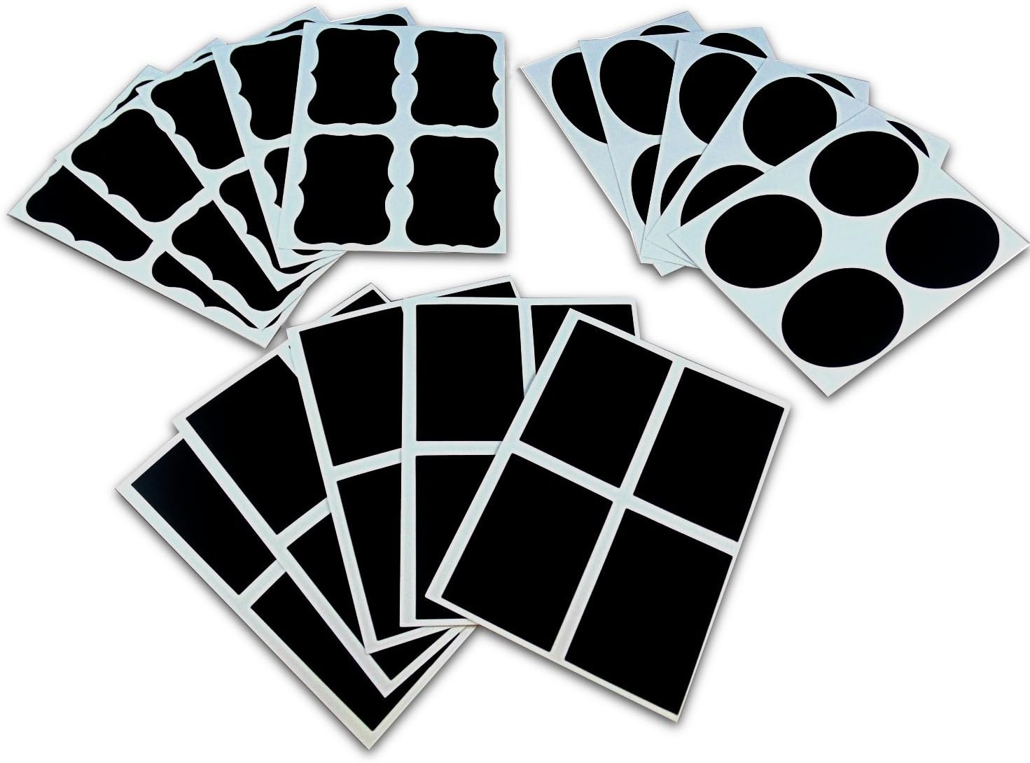 60 x Small Black Chalkboard Labels