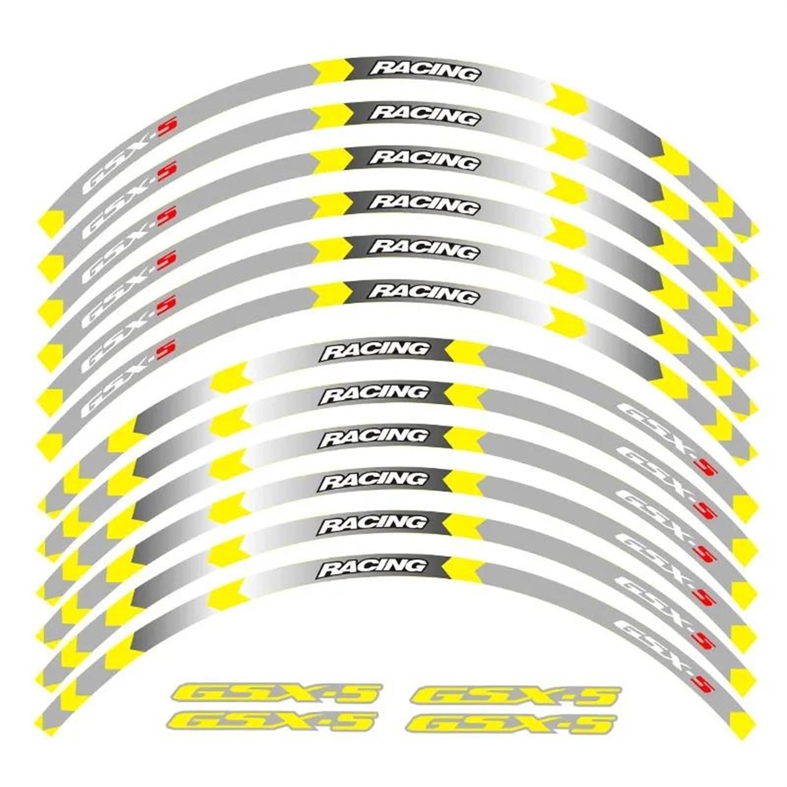 Motorcycle Wheel Stickers Reflective Rim Motorbike Decals for Suzuki GSX-S GSX-S750 GSXS1000 750 1000 Gsxs Wheel Rim Sticker(Color4)