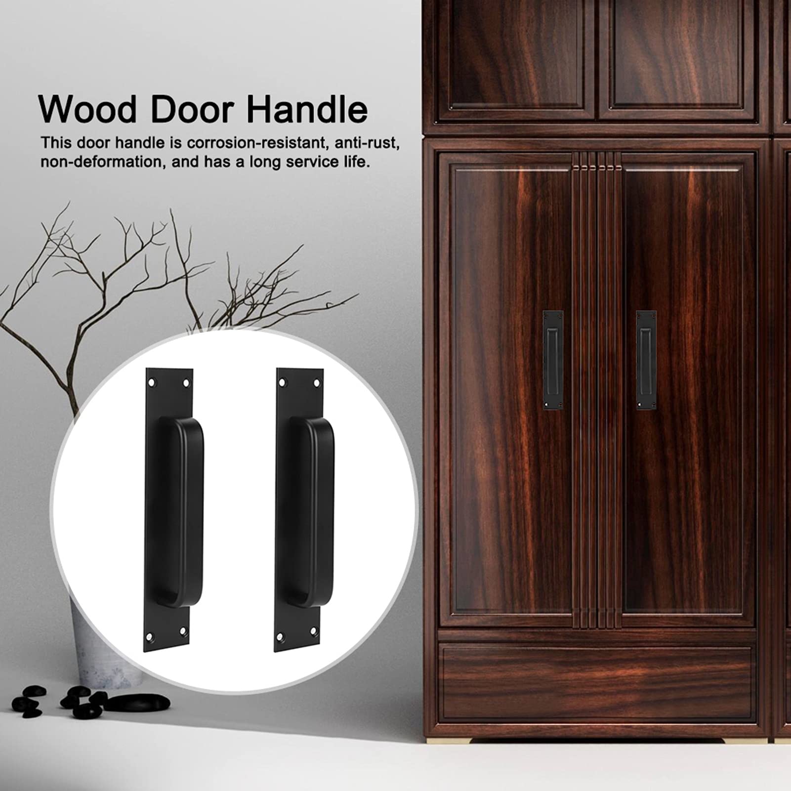 DriKou 2Pcs Sliding Door Handles, Push Pull Door Handles - Image 4