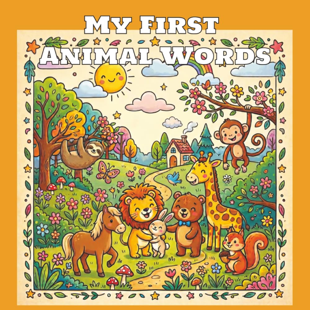 My First Animal Words: Bold Colouring Book for Kids