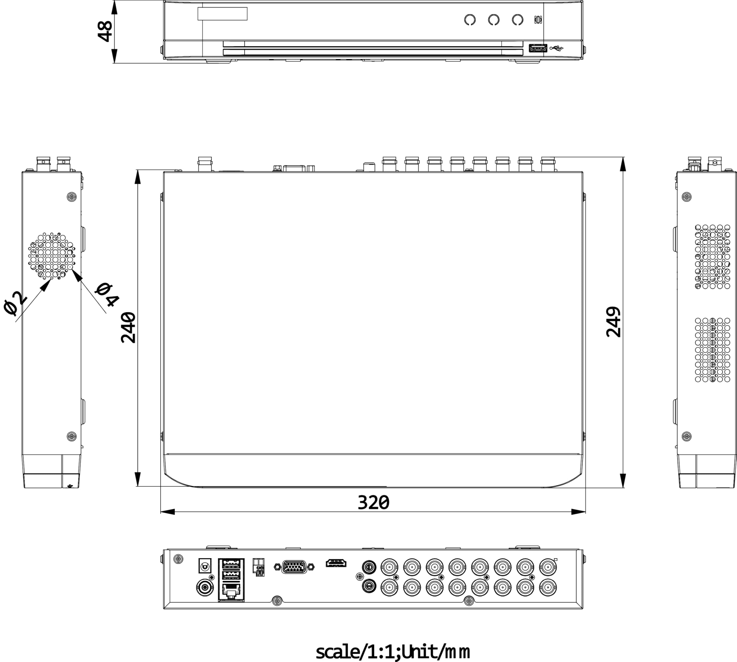 Hikvision Gravador DVR 5n1 Gama PRO 16 Canais 3K Preto- iDS-7216HQHI-M1/XT