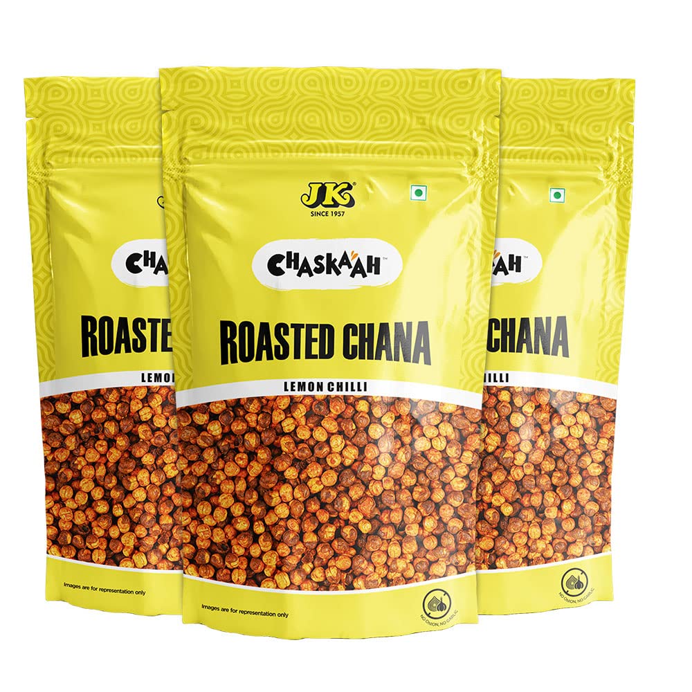 Chaskaah Lemon Chilli Chana 600g (200gx3) by JK | Bhuna Chana