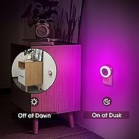 Vista 12 de Briignite Luz nocturna azul celeste, luces nocturnas enchufables a la pared, luz nocturna con sensores de luz, luz nocturna LED para habitación