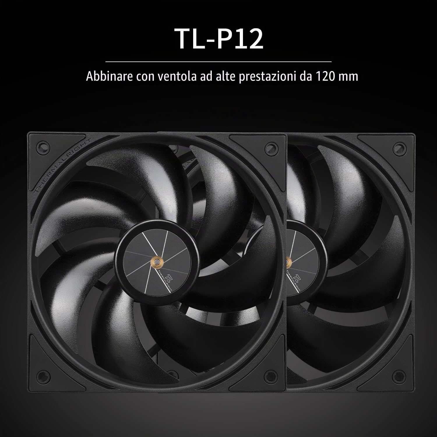 Thermalright Peerless Assassin 120 Black V3 CPU, 6 dissipatore di calore con due ventole TL-P12 PWM, design Top Cover per AM4/AM5, Intel LGA 1851/1700/115X/1200