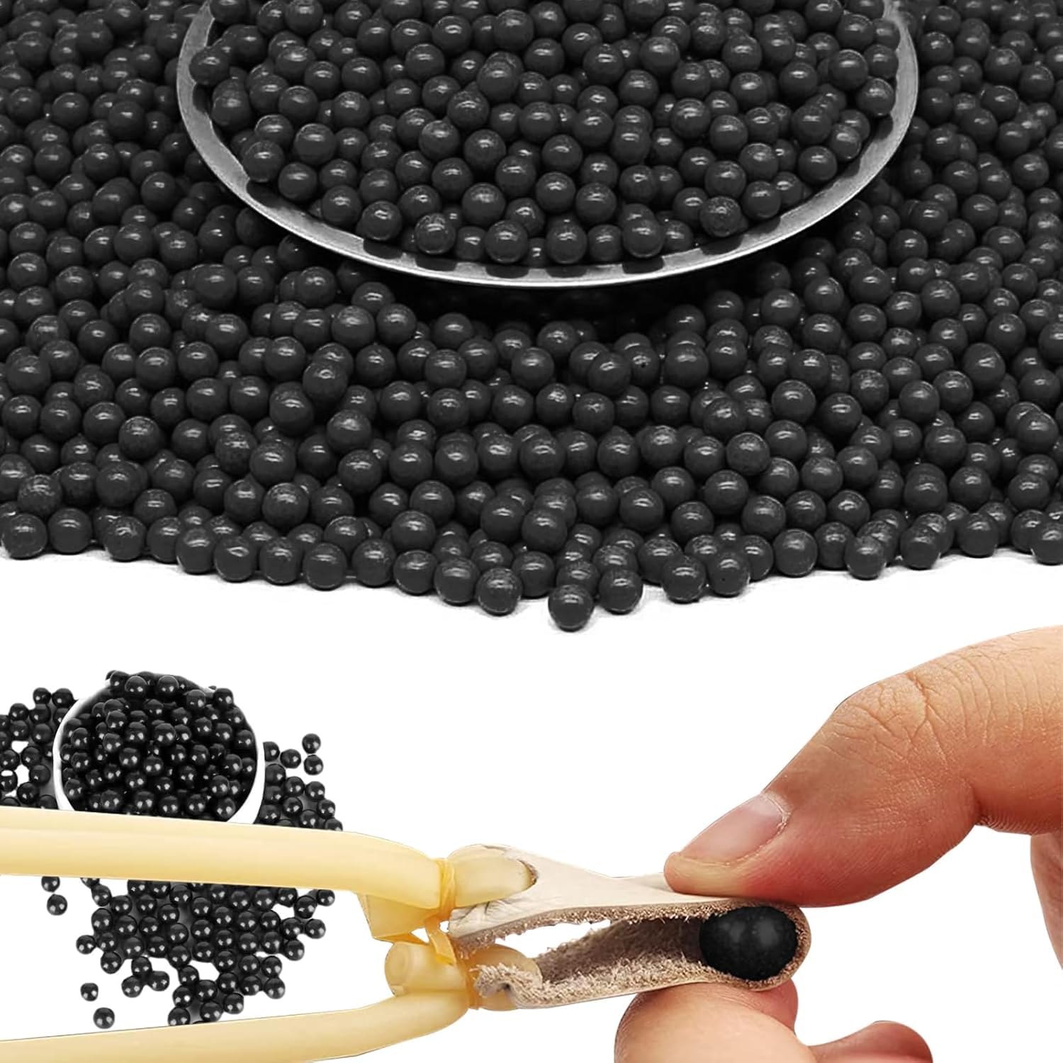 Hard Clay Ball, Balle d'argile pour l'entraînement, Balle d'argile noire, 9 mm (500 g)