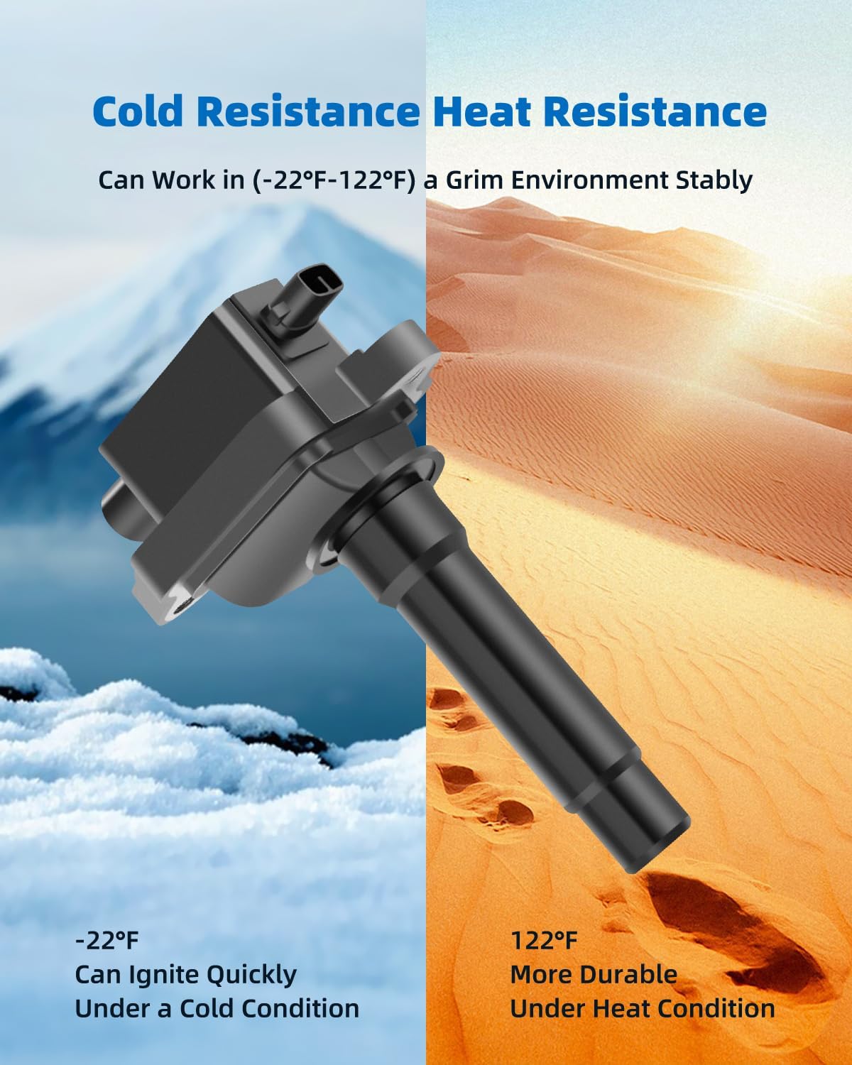 ECCPP Portable Spare Car Ignition Coils Compatible for Kia for Sportage 2.0L L4 1995-2002 Replacement for UF283 C1146 for Travel, Transportation and Repair (Pack of 2)
