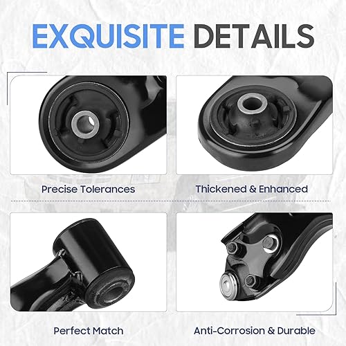 Miniatura 5 de Brazos de control delanteros inferiores con rótulas + extremos de barra de acoplamiento exteriores de repuesto para Toyota RAV4 2006-2018 (4 piezas)