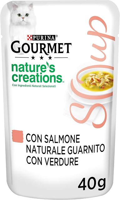 Gourmet Crystal Delicate fond do zupy, dla kota, z naturalnym łosiem, przędza z warzywami, 40 g, 32 sztuki