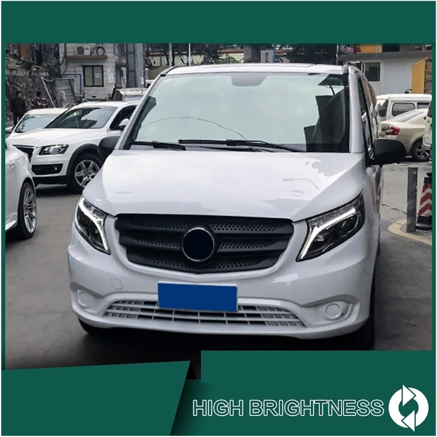 Headlights DRL Day Running Light LED Bi Xenon Bulb Fog Lights Car Accessory W447 Head Lamp Compatible With Benz VITO 2013-2019