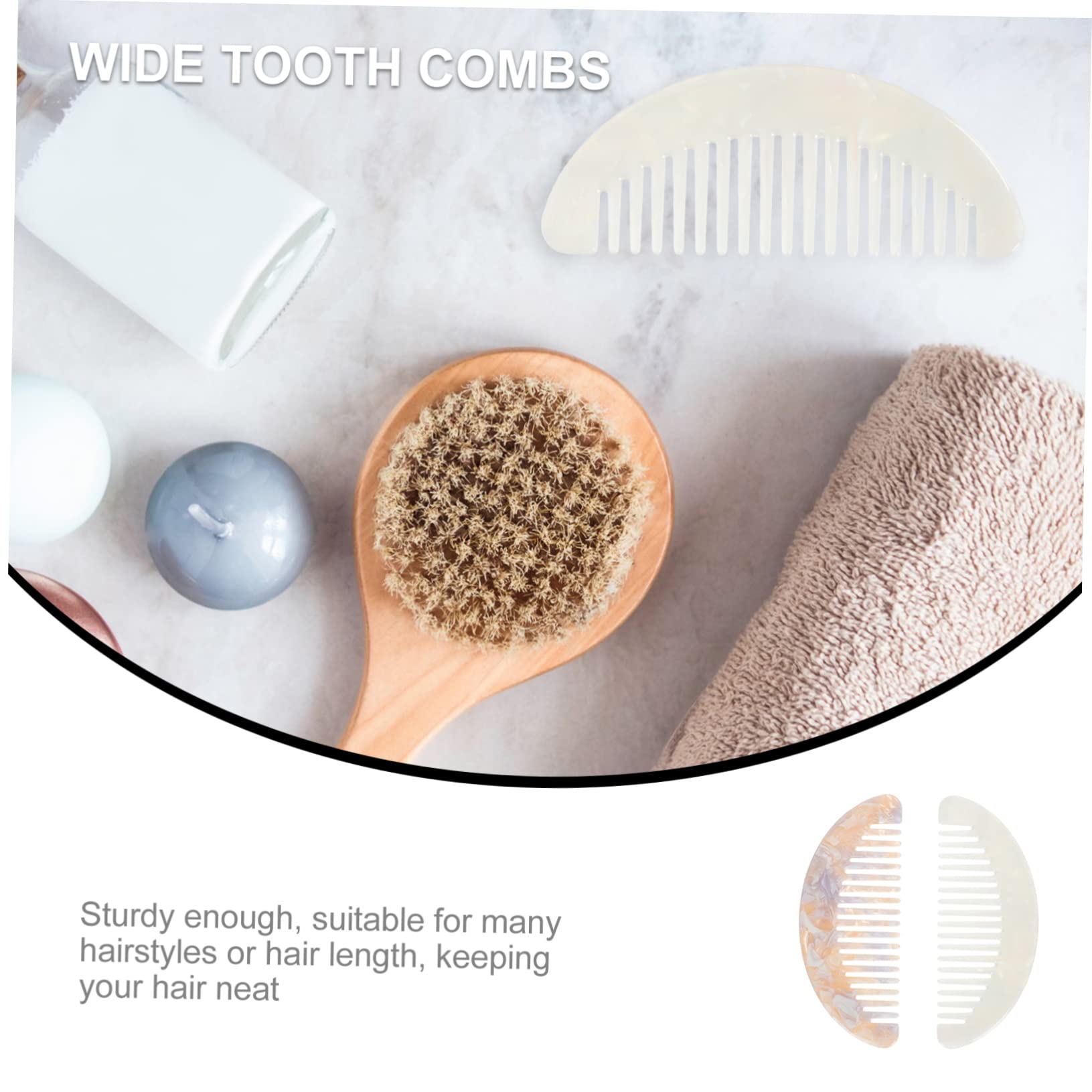 minkissy 10pezzi Pettine Mini Retro Acetato Con Denti Larghi Strumento Per Ricci e Mossi Comb Per Acconciature Pratico e Portatile Resistente e Facile Da Pulire