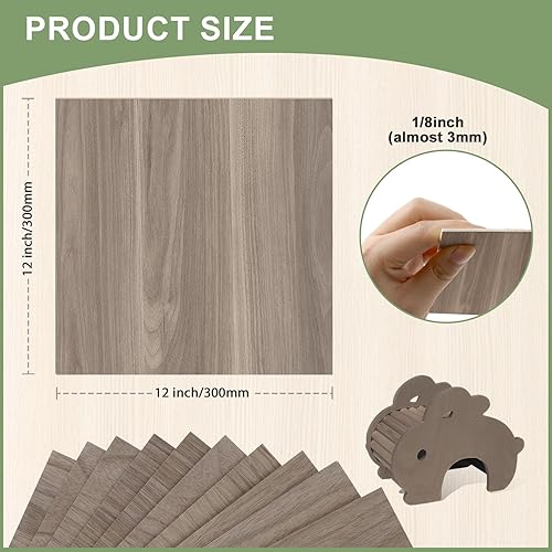 Miniatura 2 de 8 Pack Walnut Plywood Sheets 12x12x18 Inch,3mm Plywood for Laser Cutting & Engraving,Unfinished Wood for Crafts,Wood Burning,Architectural Models
