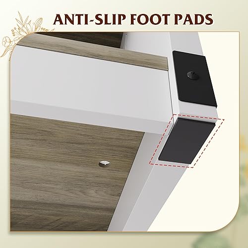 Miniatura 7 de WLIVE Mesa de café, mesa de café de granja con almacenamiento abierto, mesas de sala de 31.5" cuadradas de madera, mesa de centro rústica para