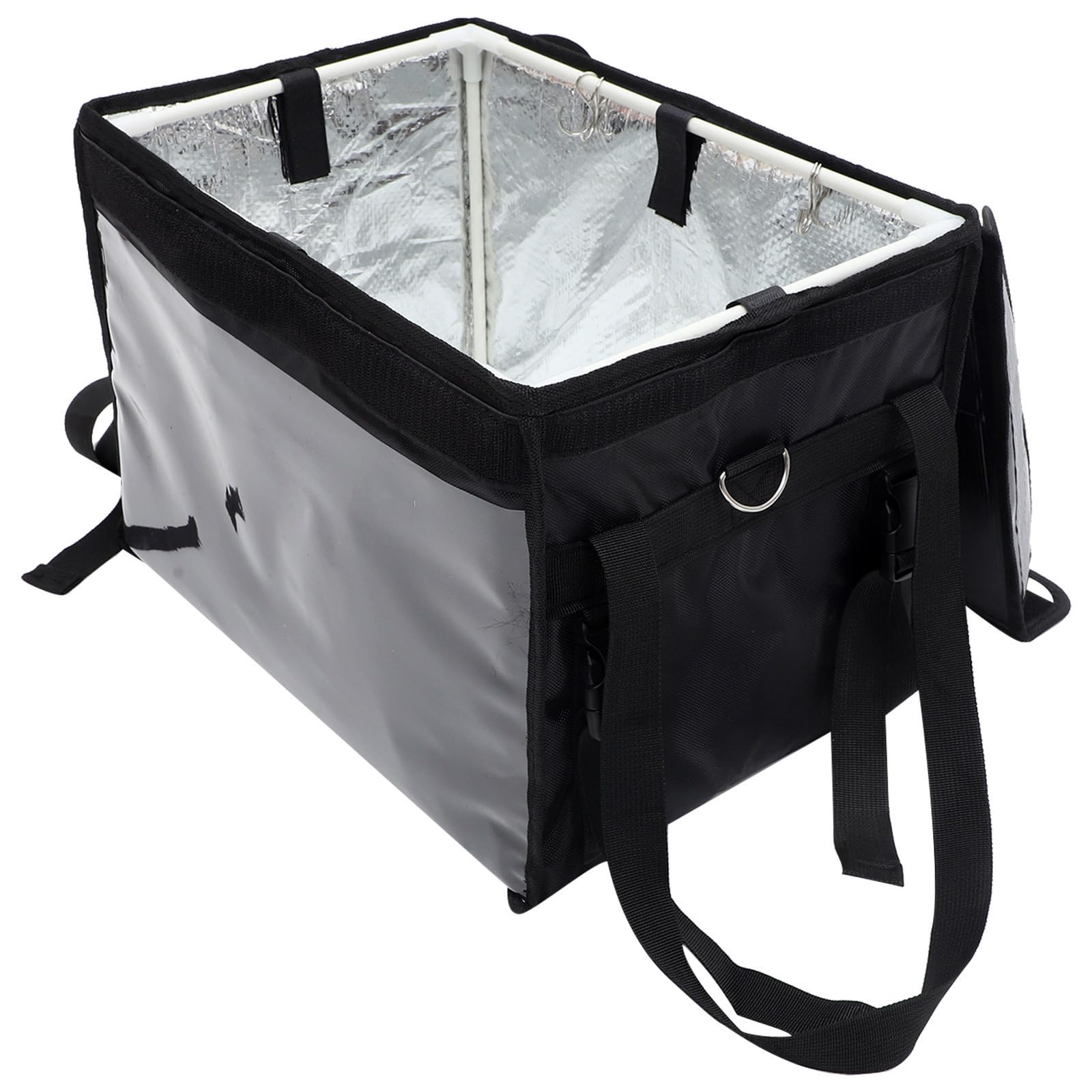 Caja de Comida para Llevar Aislada de 32 L, Nylon Negro Portátil