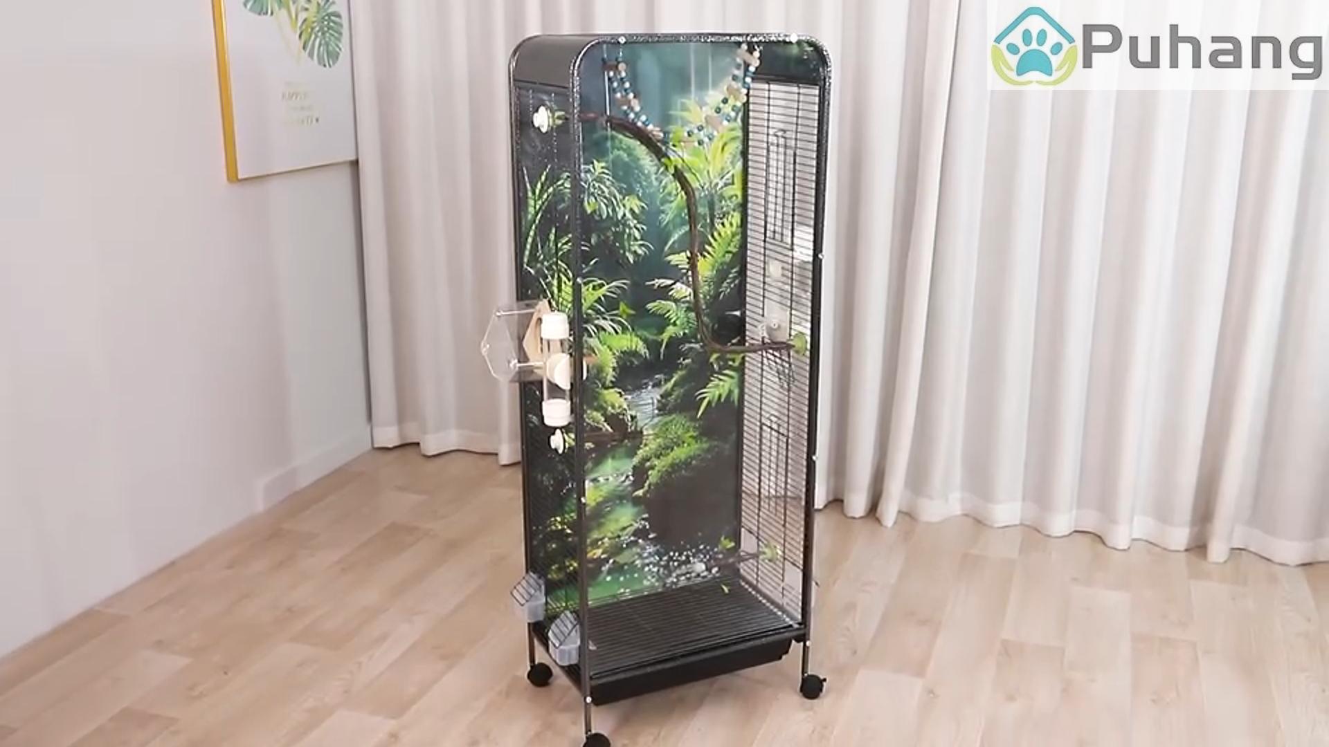 Amazon | 鳥かご 鳥ケージ 大型 鳥小屋 50×32×135cm 全景ビュー