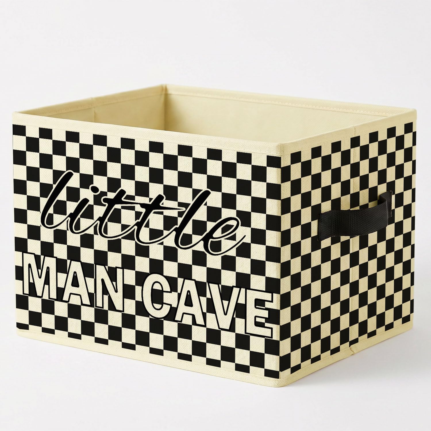 Little Man Cave Storage Bins Box with Handles