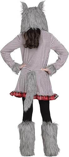 Miniatura 2 de Disfraz de lobo para niñas, M, Gris