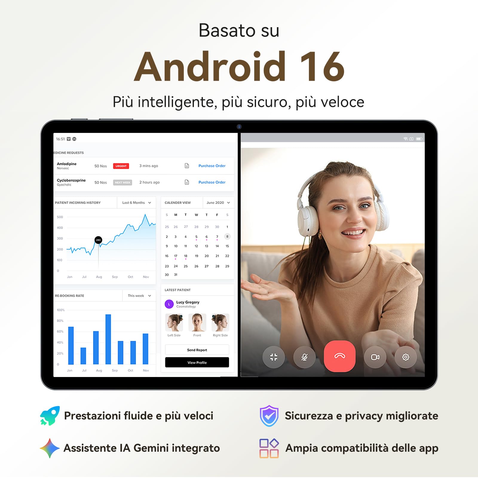 TABWEE T12Pro Android 16 Tablet con Tastiera, 2.8K QHD+, Helio G100 | Tablet 11 Pollici in Offerta con Sim, 32 GB RAM+256 GB ROM, 8000 mAh, 13 MP+8 MP, Widevine L1, Gemini AI (Garanzia di 4 Anni)