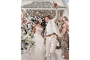 BATTIFE 7.0oz Sparkling White Heart Confetti for a Romantic Wedding or Party Atmosphere