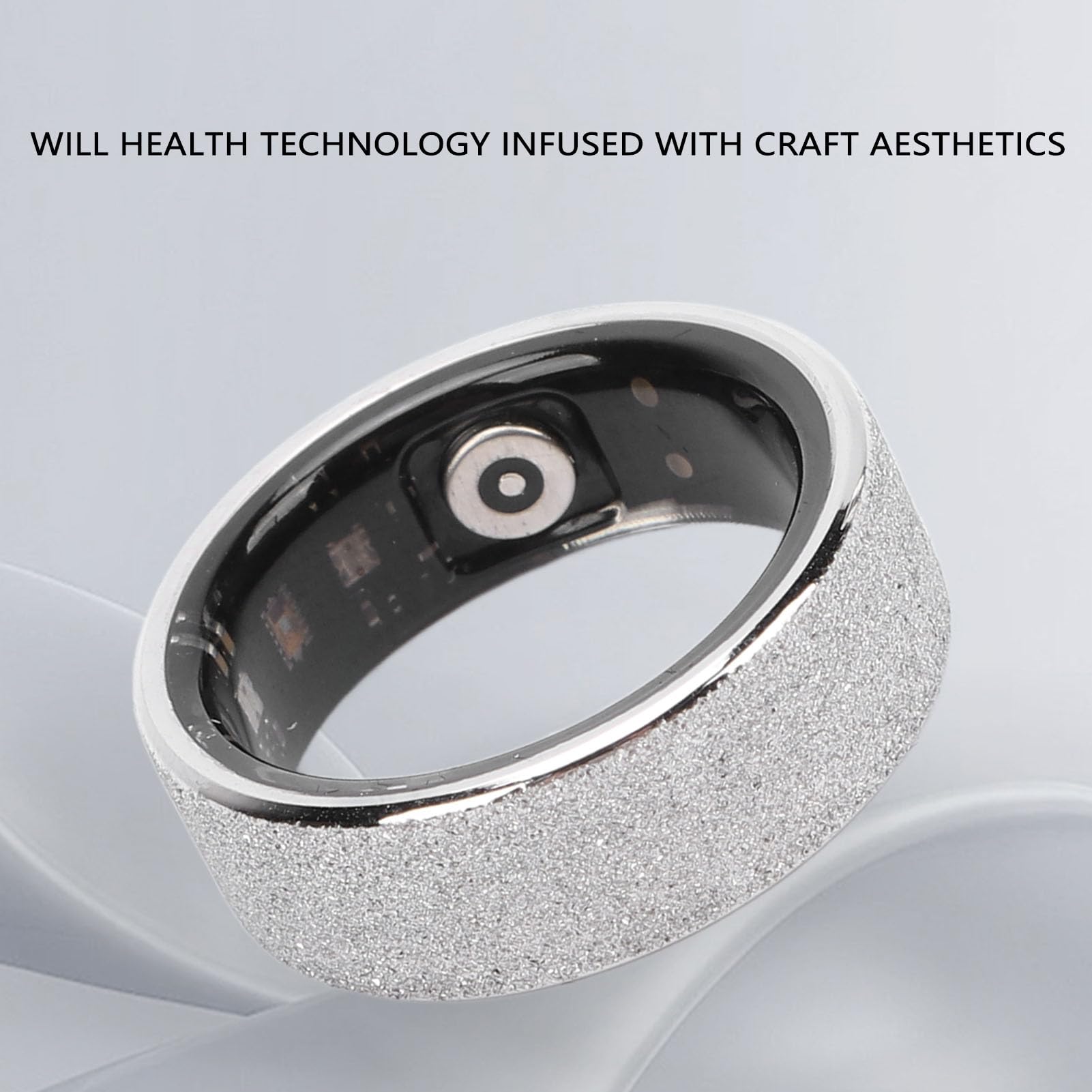 ciciglow Smart Ring Fitness Tracker per Uomo e Donna, IP68 Impermeabile, Ricarica Rapida Magnetica, Dispositivo Indossabile Intelligente Salute Anello