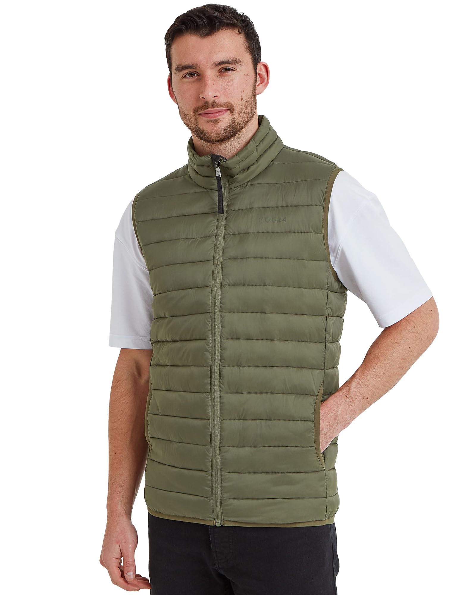 TOG24 Gibson Gilet - Khaki - Male - XL - Quilted - Recycled Material