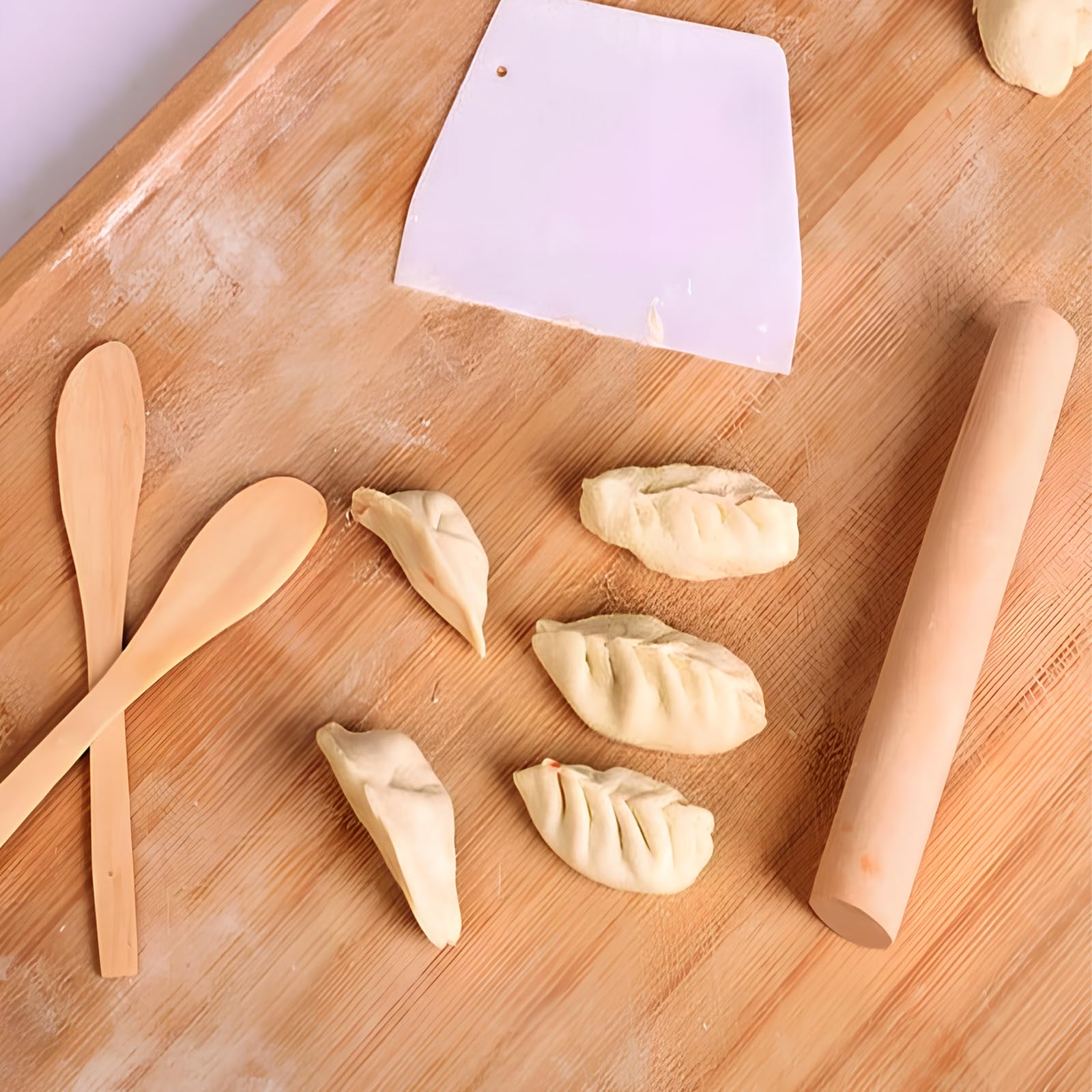 Rouleau à Pâtisserie En Bois De Hêtre STEFANPLAST – 4 Cm, Lisse, Fabriqué En Europe