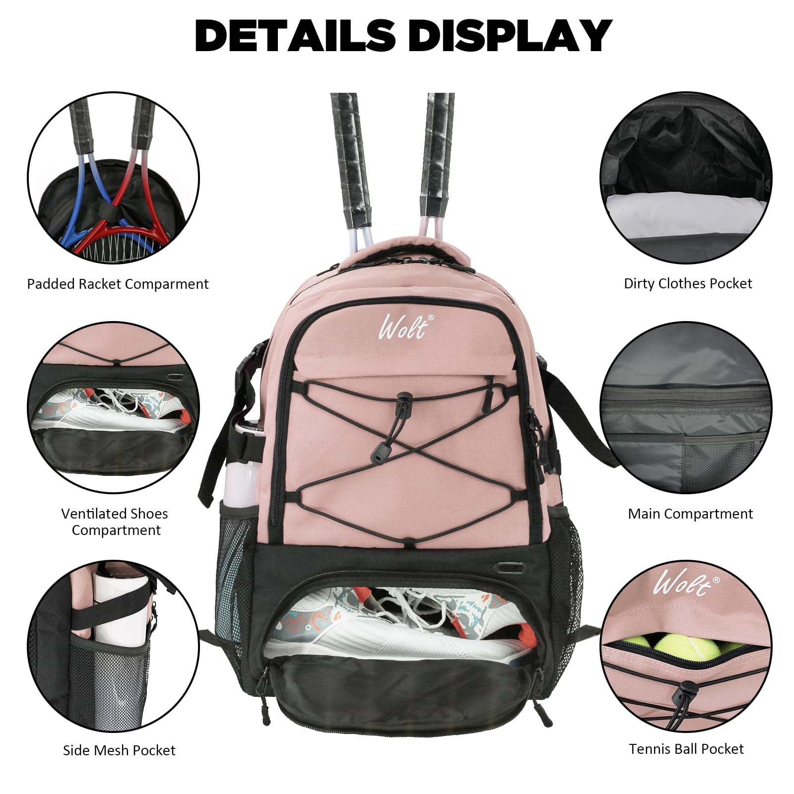 Compact Tennis Racket Backpack Snapklik.com : Tennis Bag - Large Tennis Racket Backpack For Men ...