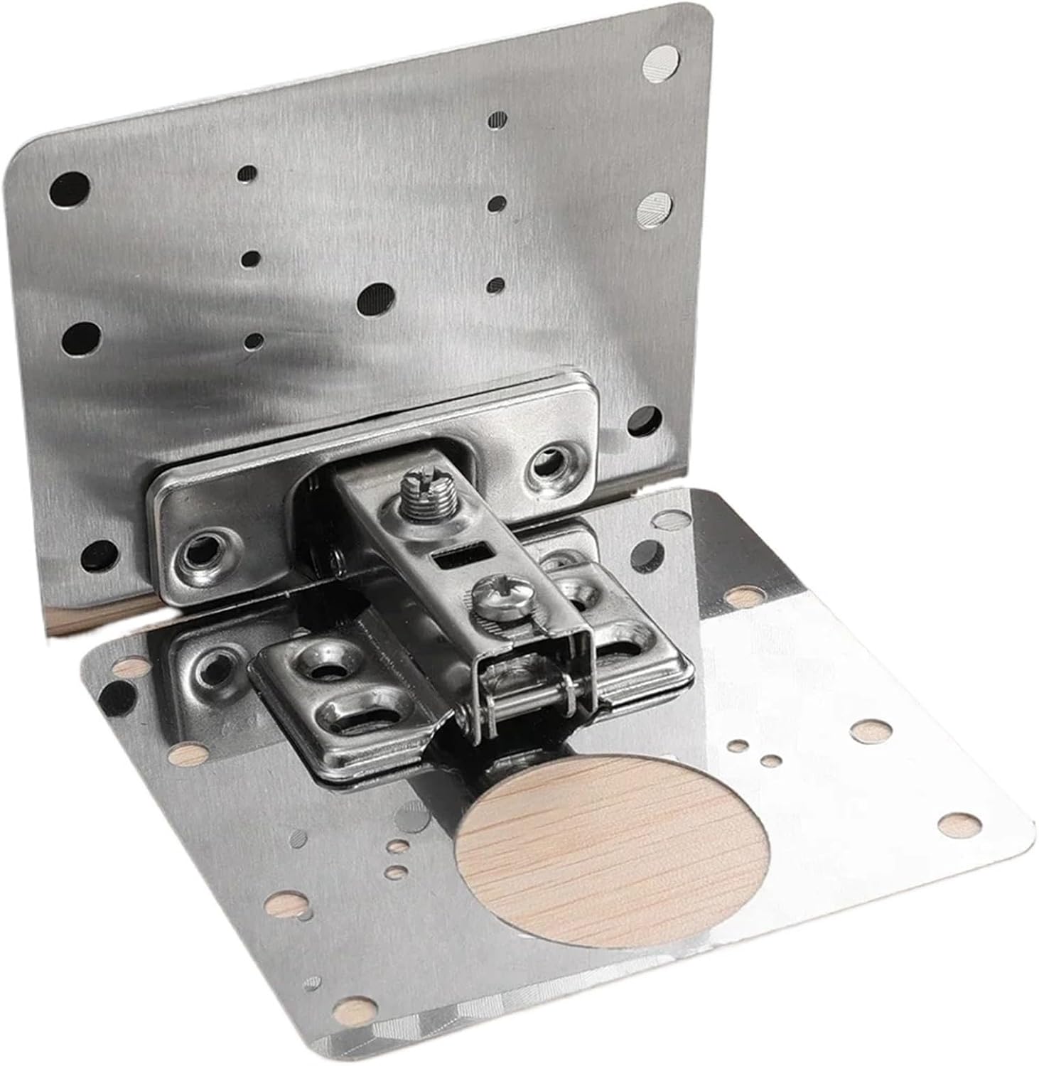 Stainless Steel Cabinet Hinge Repair Plate Kit with Screw Furniture Drawer Door Hinge Mounting Plate Flat Fixing Tools(B- 6sets)
