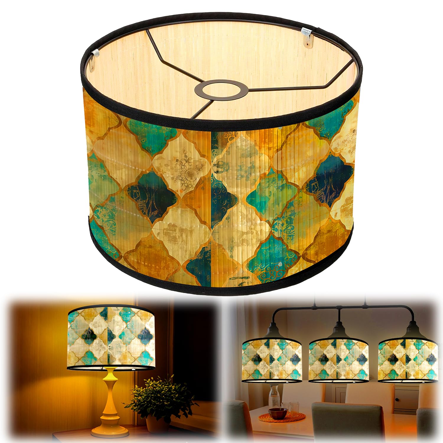 agctrler Wall Lights Decorative Lampshades 70s, Bamboo Lampshade Floor Lamp, Pendant Lamp Table Lamp, E27 Lampshade Vintage