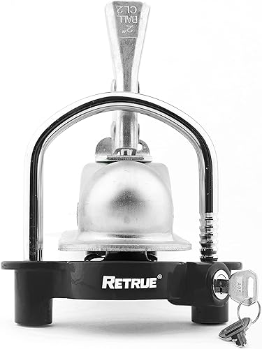 Miniatura 6 de RETRUE Cerradura de Acoplador Universal Candados para Remolque Candados de Enganche de Bola Cerradura de Enganche de Remolque Ajustable de Seguridad
