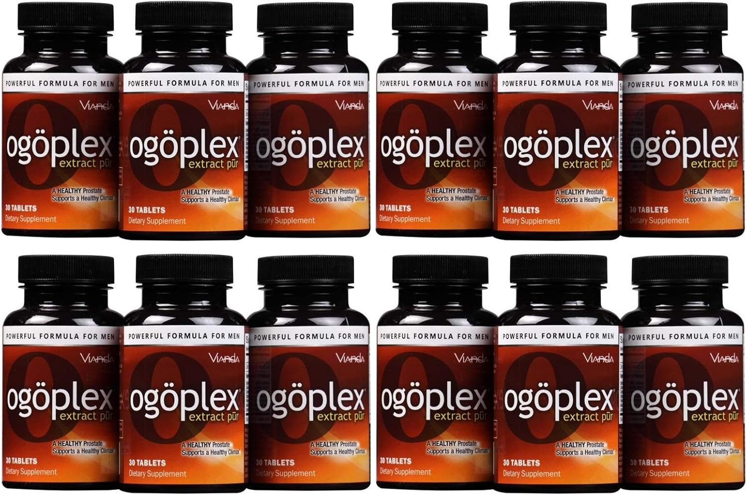 ogoplex® | Male Prostate Health and Urinary Support Supplement with Graminex® Swedish Flower Pollen, Saw Palmetto, Phytosterols & Lycopene - 1 Month Supply (12 Pack)