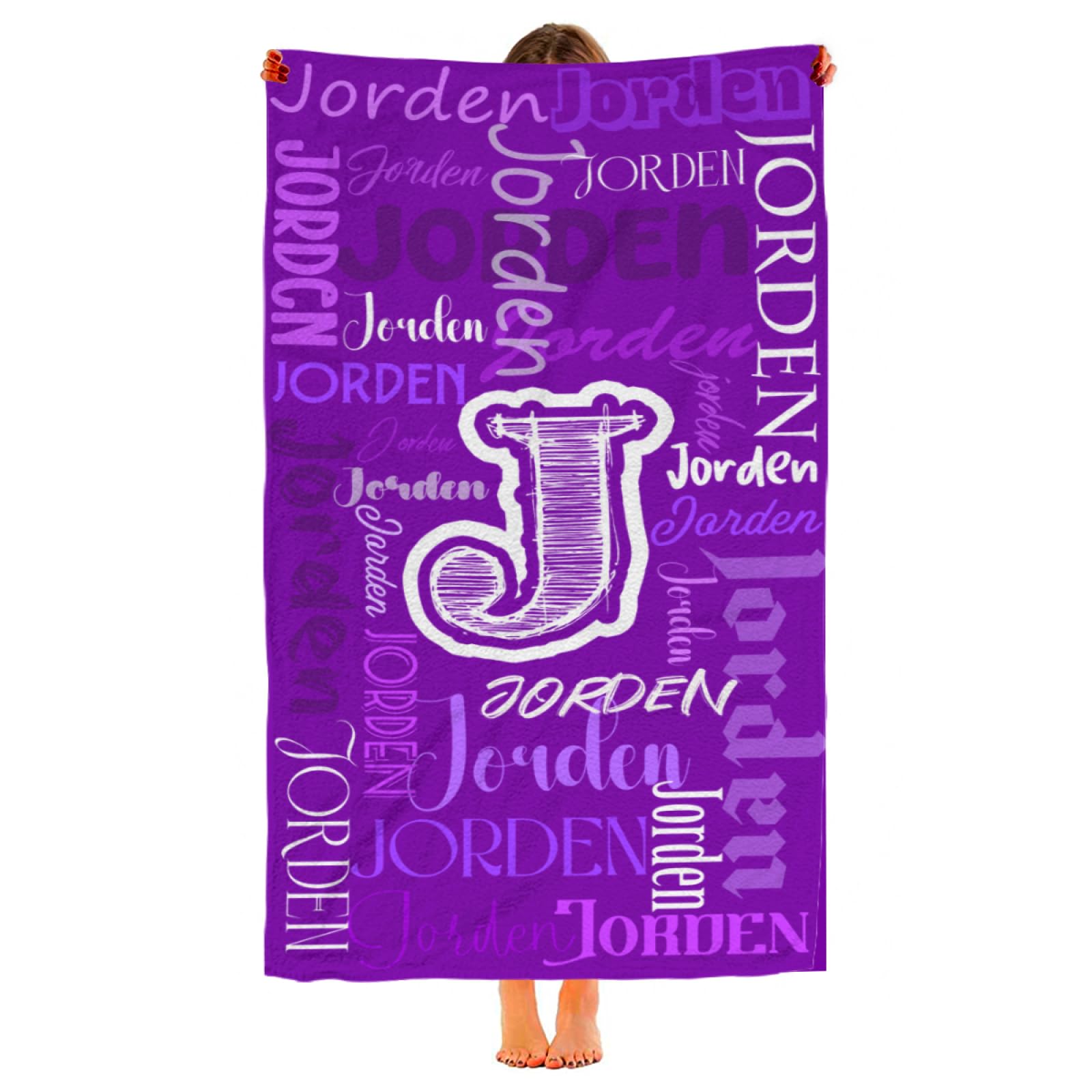 Numom Custom Beach Towels with Names，Personalized Beach Towels for Adults，Ultra-Soft Quick-Dry Bath Pool Towels for Kids, Lightweight Pool Towel for