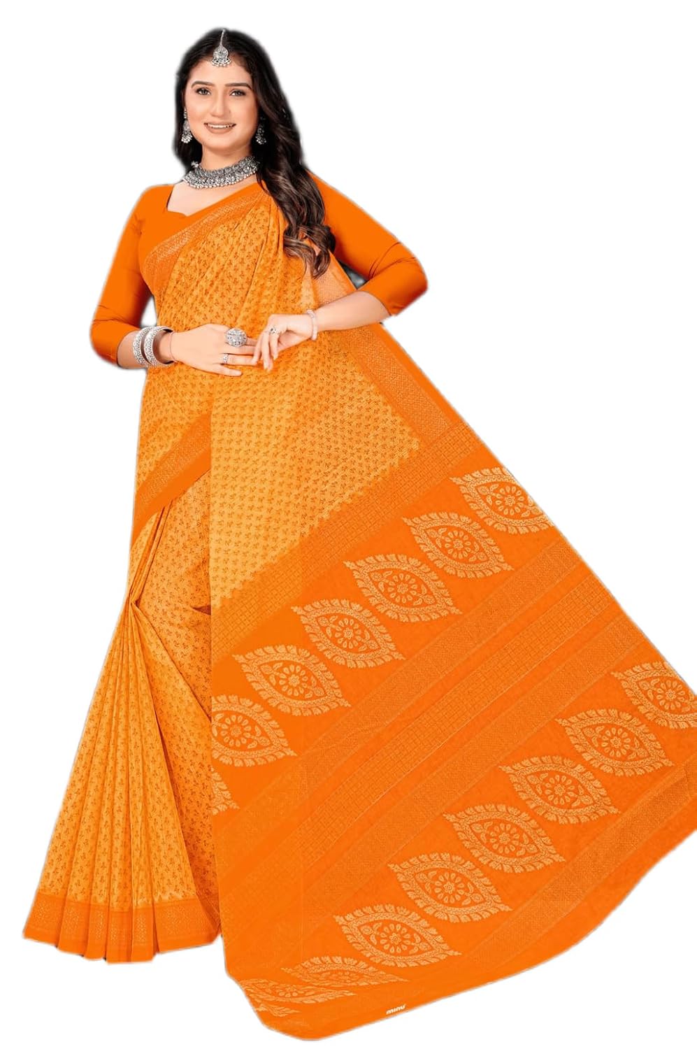 Minu Fashions Pure Cotton Booty Printed Saree For Women's - Review, Price and Buying Guide