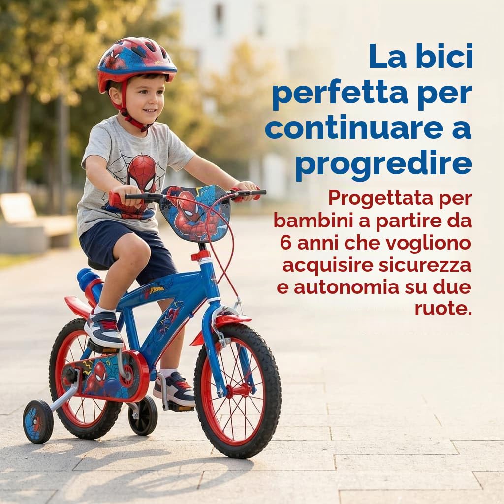 TOIMSA Huffy Bicicletta 14" Spiderman 4/6 Anni