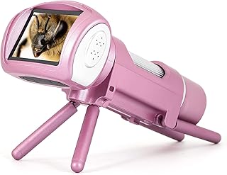 Microscope for Kids LINKMICRO LM012, 2'' LCD Pocket Toy Microscope Stem Science Kit for Kids, 300X 1080P Kids Digital Camera with 8GB SD Card,12pcs Prepared Slides, Gifts for Girls Boys